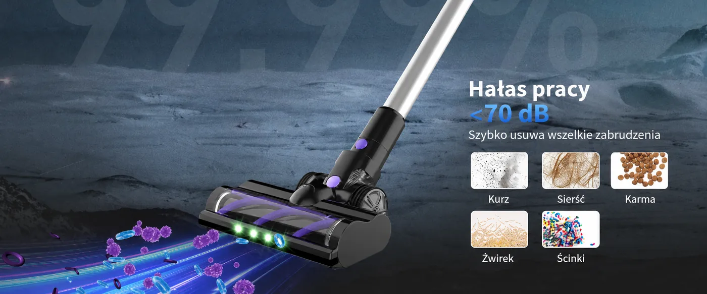 Teendow P11 Pro - poziom hałasu do 70 dB