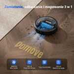 Teendow D10S podczas zamiatania, odkurzania i mopowania podłogi