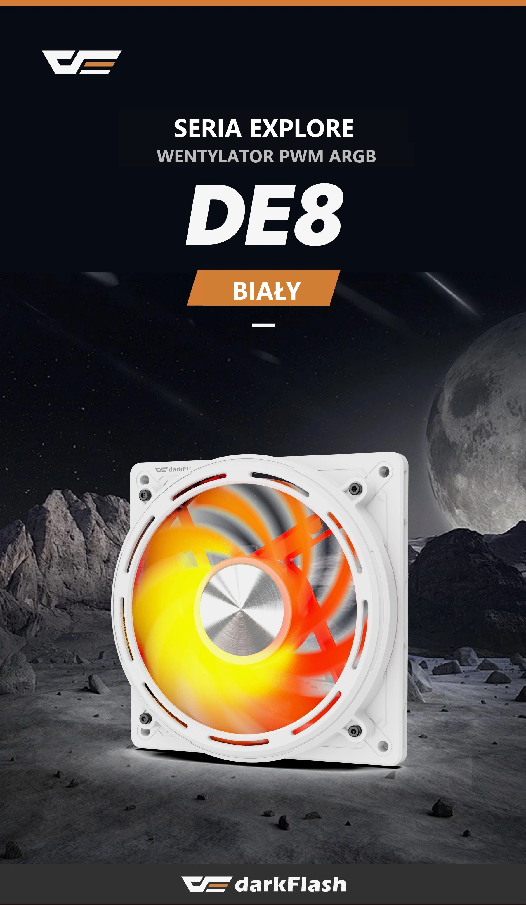 DarkFlash DE8 Biały – biała wersja serii explore