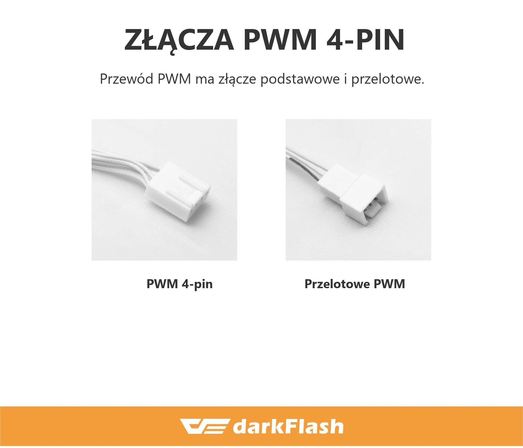 DarkFlash DE8 Biały – zasilanie i regulacja pwm