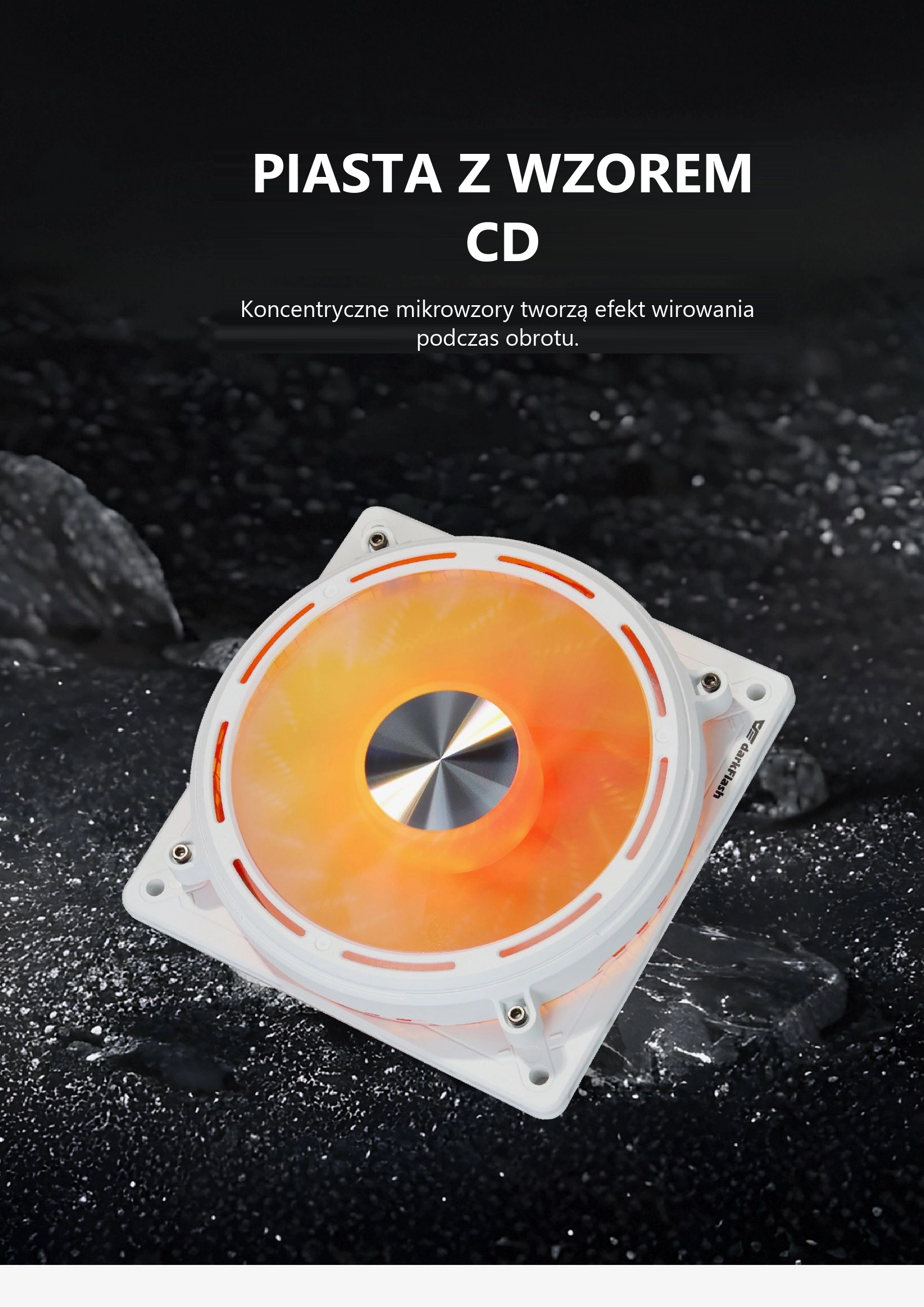 DarkFlash DE8 Biały – piasta ze wzorem cd