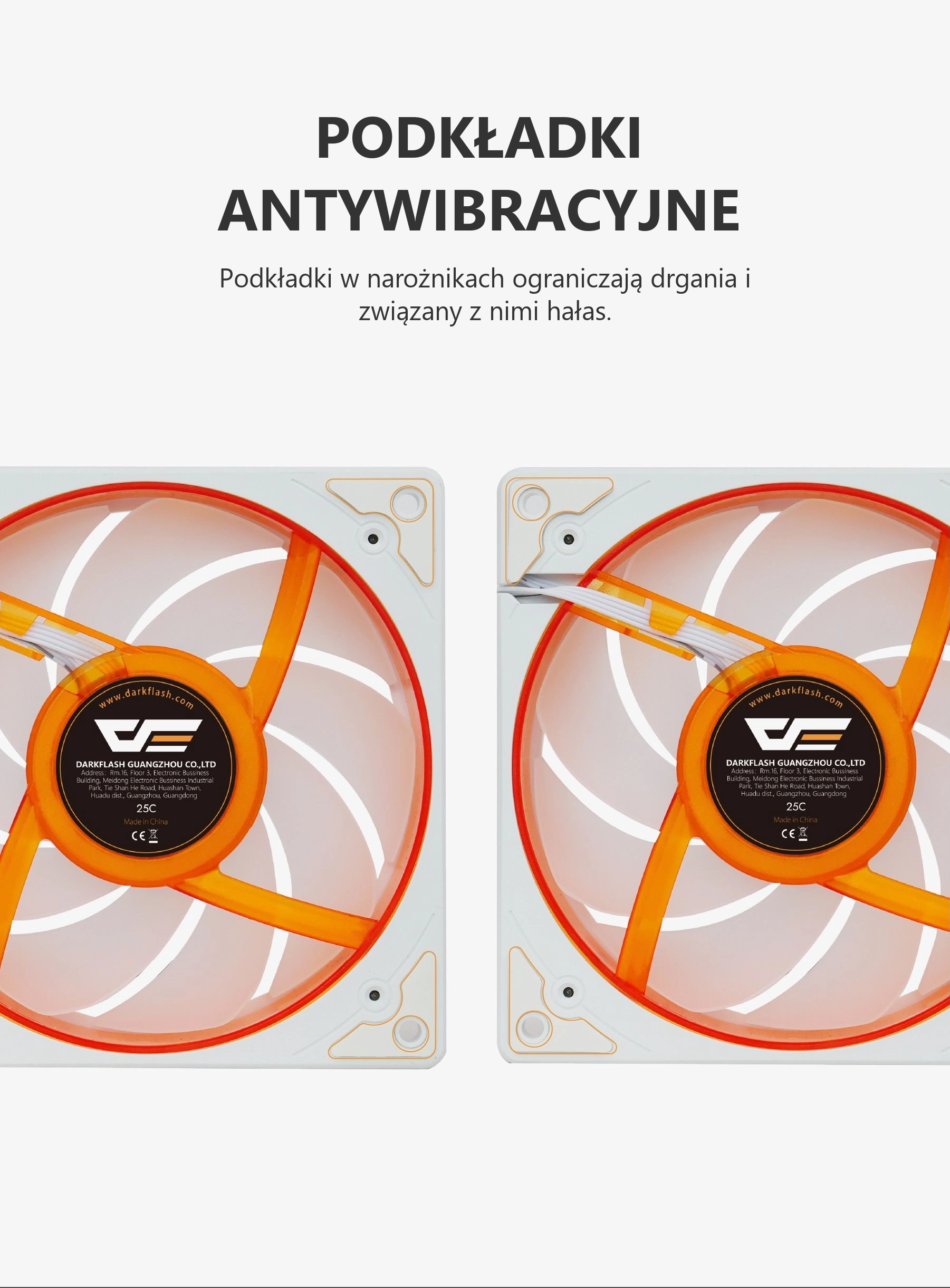 DarkFlash DE8 Biały – podkładki antywibracyjne