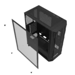 DarkFlash DK352 Mesh Czarny – widok 45