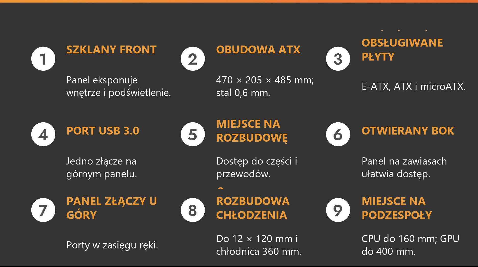 DarkFlash DK431 Glass Czarny – dziewięć najważniejszych cech