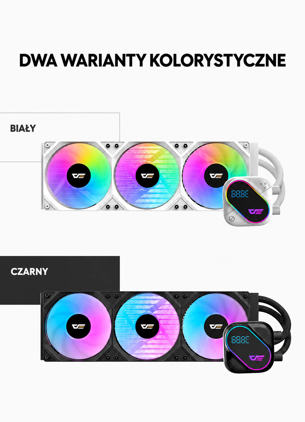 DarkFlash EXPLORE DO360 Czarny – czarny lub biały zestaw