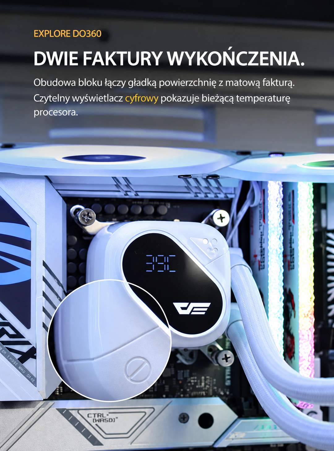 DarkFlash EXPLORE DO360 Czarny – dwie faktury obudowy bloku