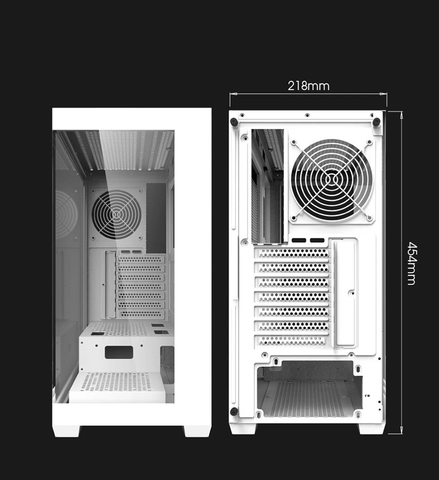 DarkFlash DS900 biała – wymiary obudowy