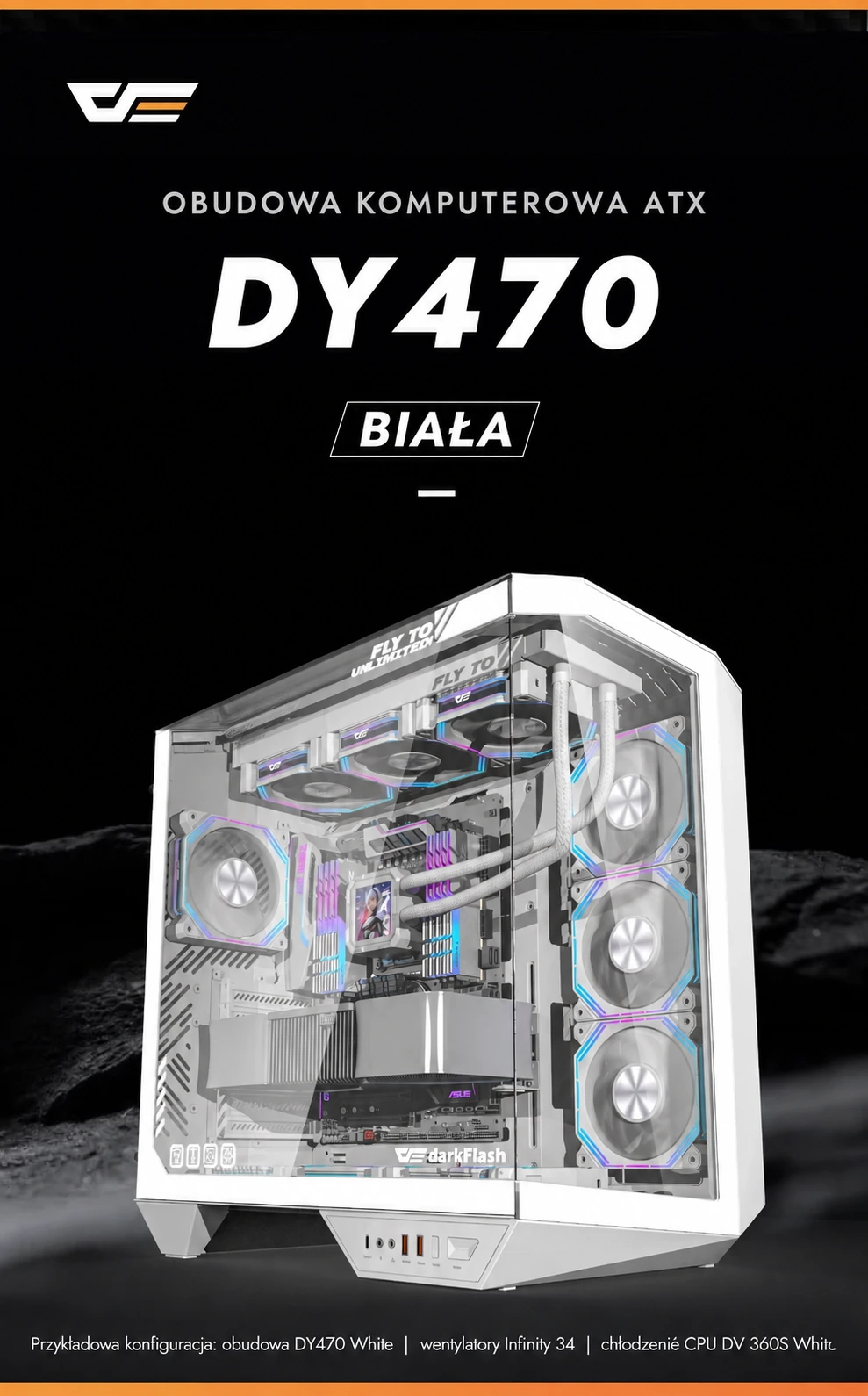 DarkFlash DY470 Biały – dy470