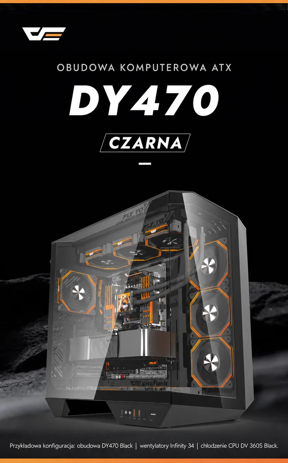 DarkFlash DY470 Czarny – dy470