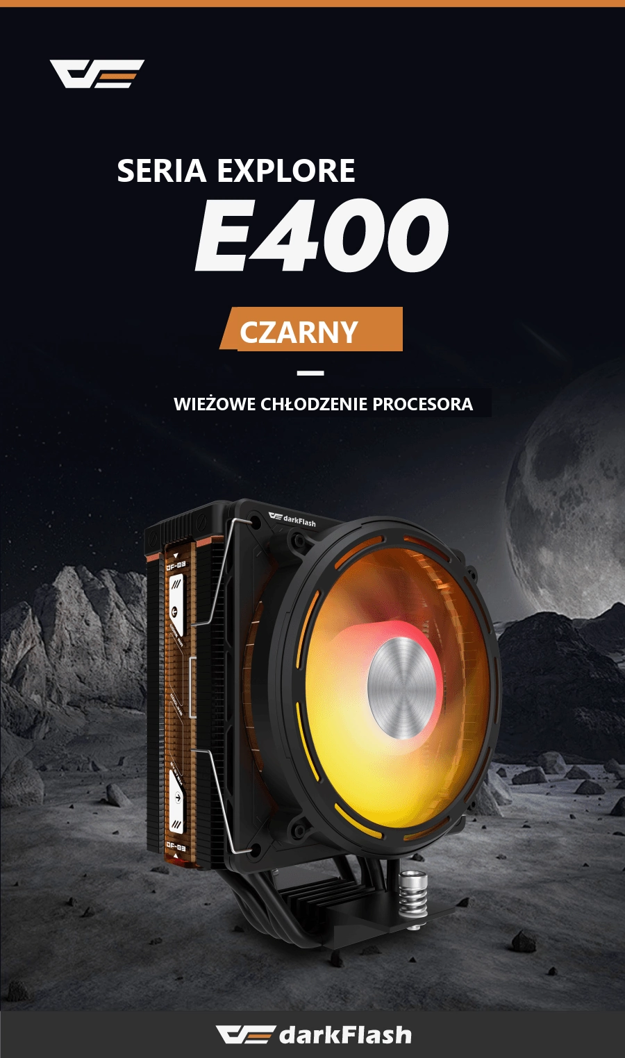 DarkFlash EXPLORE E400 Czarny – seria explore