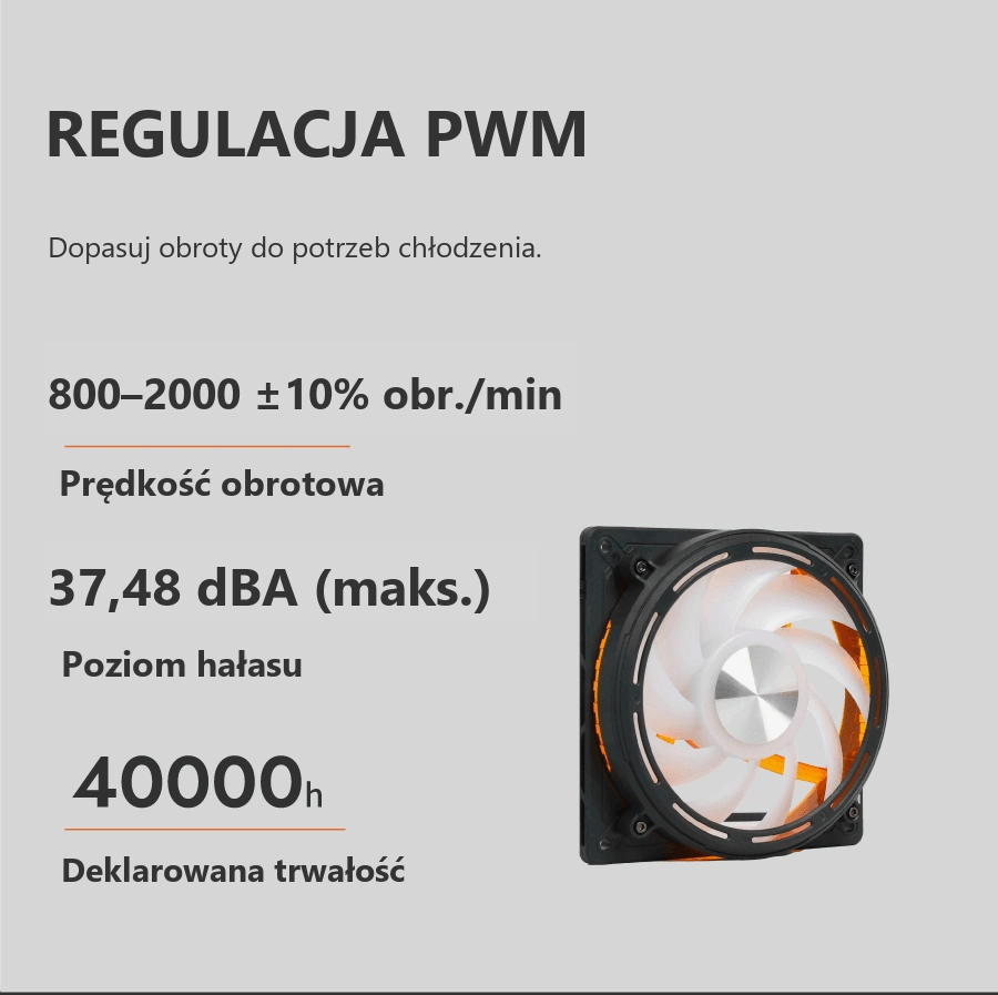 DarkFlash EXPLORE E400 Czarny – regulacja prędkości pwm