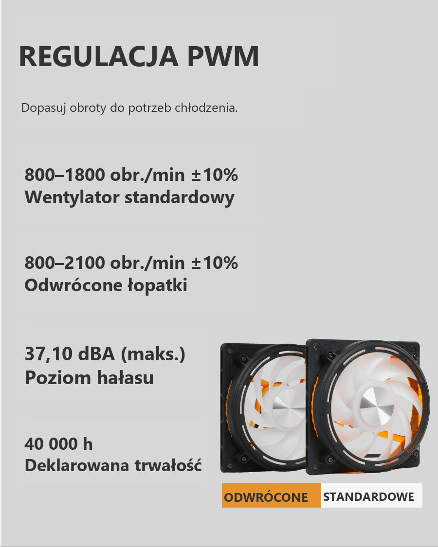 DarkFlash EXPLORE E400 Plus Czarny – regulacja prędkości pwm