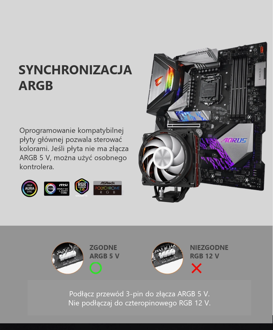 DarkFlash EXPLORE E400 Plus Czarny – argb 5 v — właściwe podłączenie