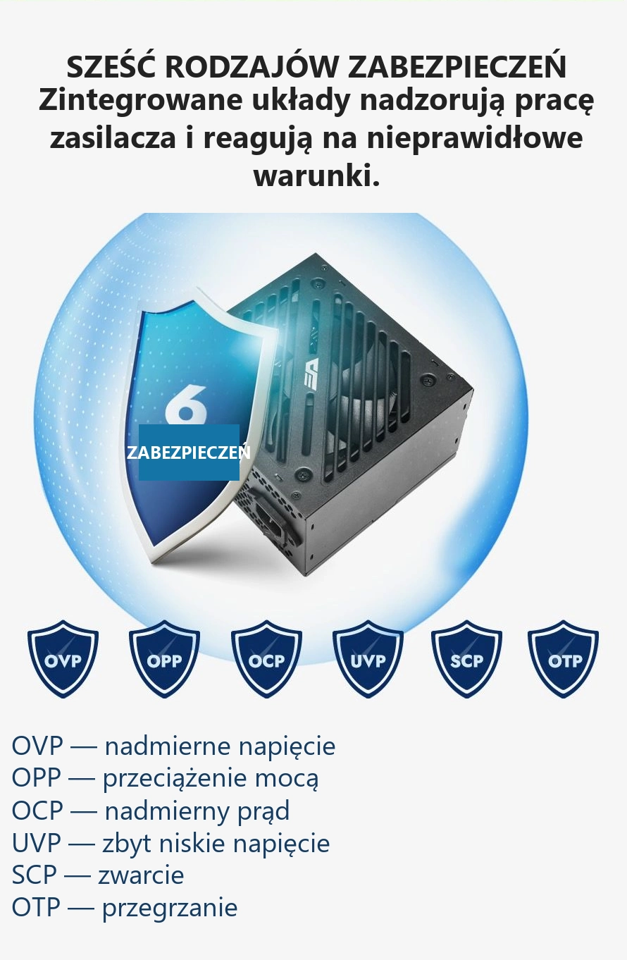 DarkFlash EMT750 Czarny – sześć rodzajów zabezpieczeń