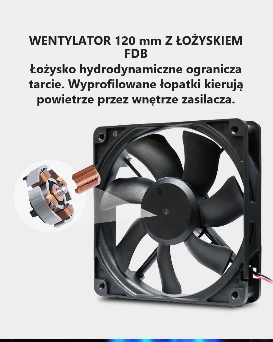 DarkFlash EMT750 Czarny – wentylator fdb
