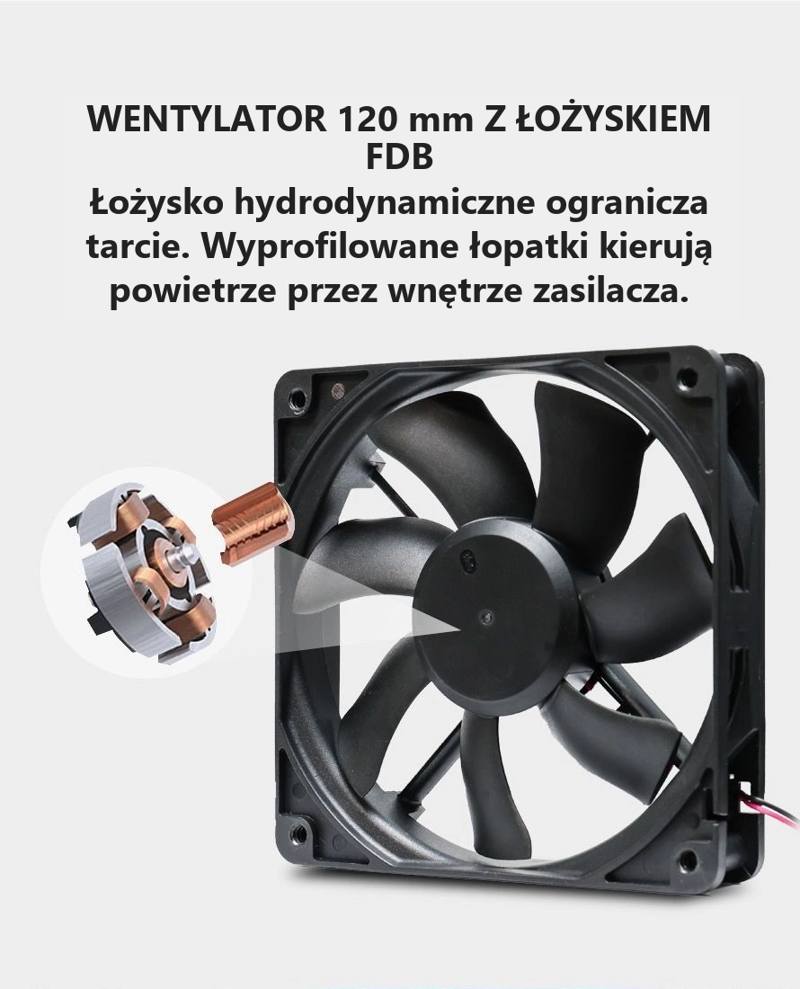 DarkFlash EMT850 Czarny – wentylator fdb