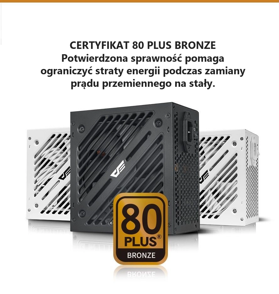 DarkFlash EMT850 Czarny – certyfikat 80 plus bronze