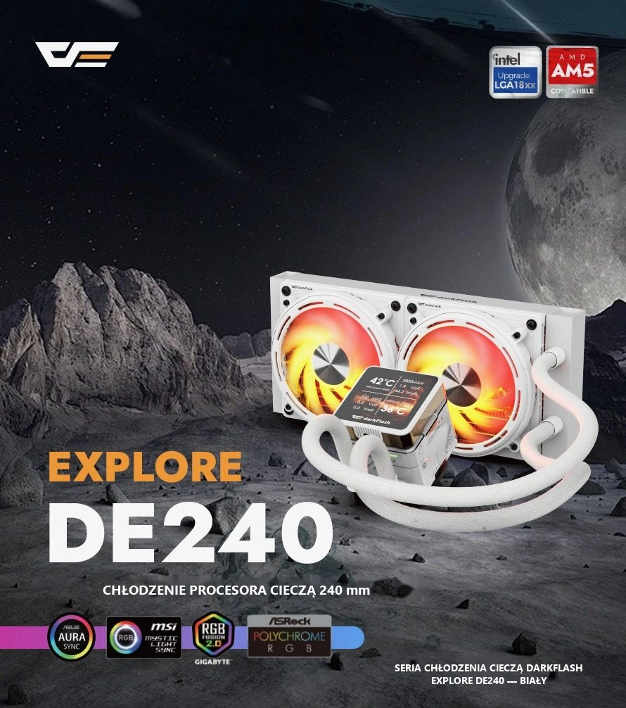 DarkFlash EXPLORE DE240 Biały – explore de240 z ekranem ips