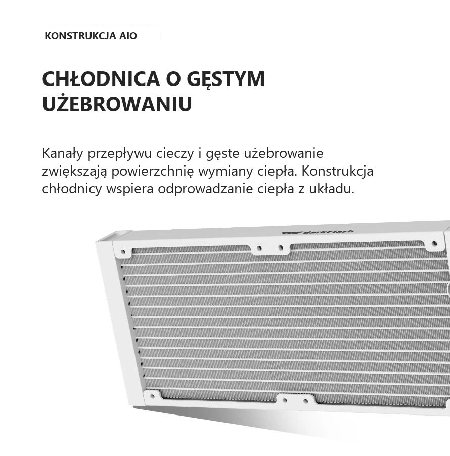 DarkFlash EXPLORE DE240 Biały – radiator 240 mm