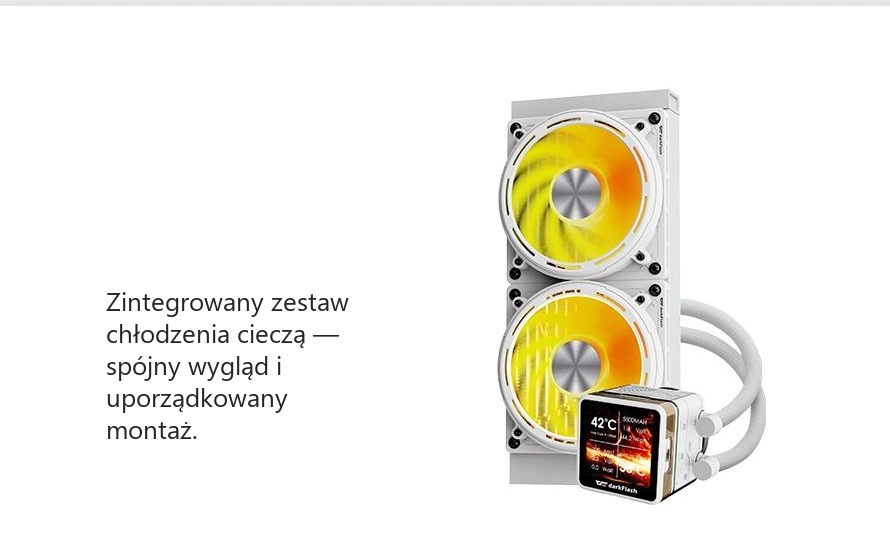 DarkFlash EXPLORE DE240 Biały – zintegrowany układ aio