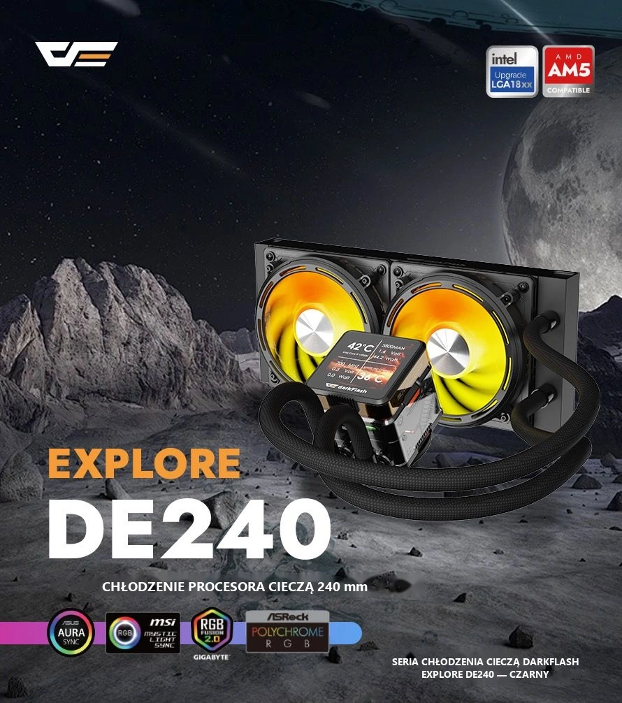 DarkFlash EXPLORE DE240 Czarny – explore de240 z ekranem ips