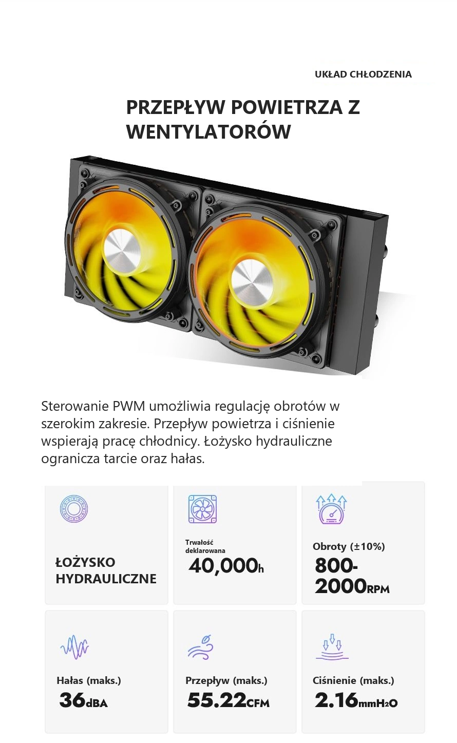 DarkFlash EXPLORE DE240 Czarny – dwa wentylatory 120 mm