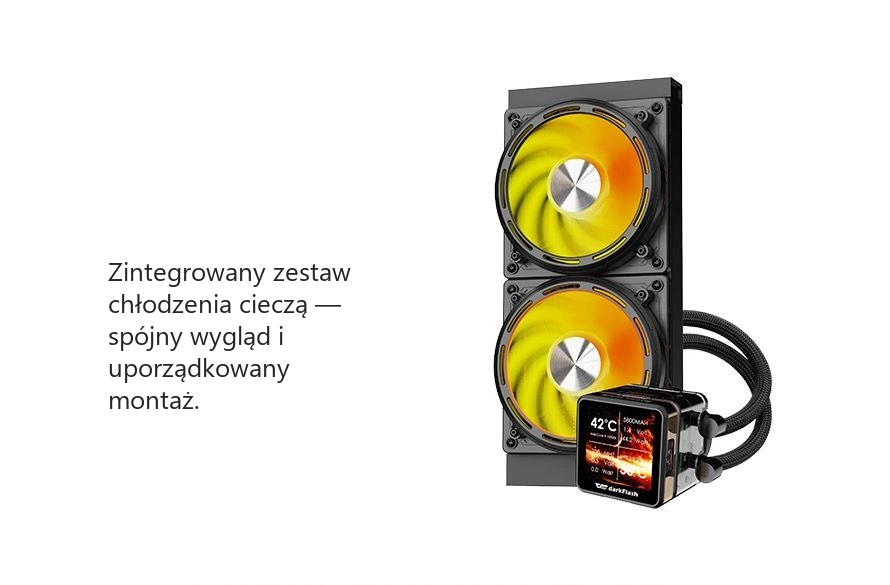 DarkFlash EXPLORE DE240 Czarny – zintegrowany układ aio