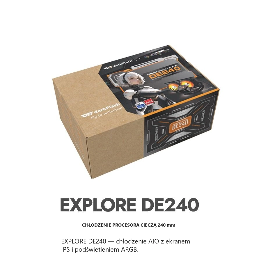 DarkFlash EXPLORE DE240 Czarny – jeden zestaw explore de240