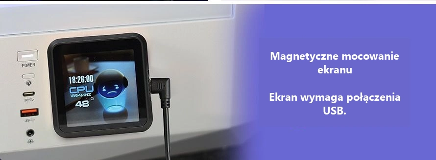 DarkFlash EXPLORE DE240 Czarny – ekran również poza blokiem