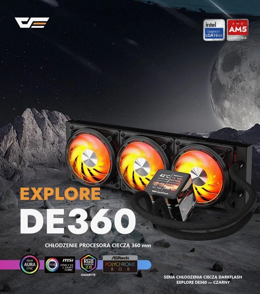 DarkFlash EXPLORE DE360 Czarny – explore de360 z ekranem ips