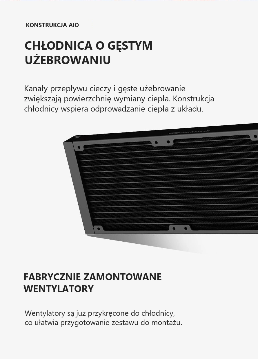 DarkFlash EXPLORE DE360 Czarny – radiator 360 mm
