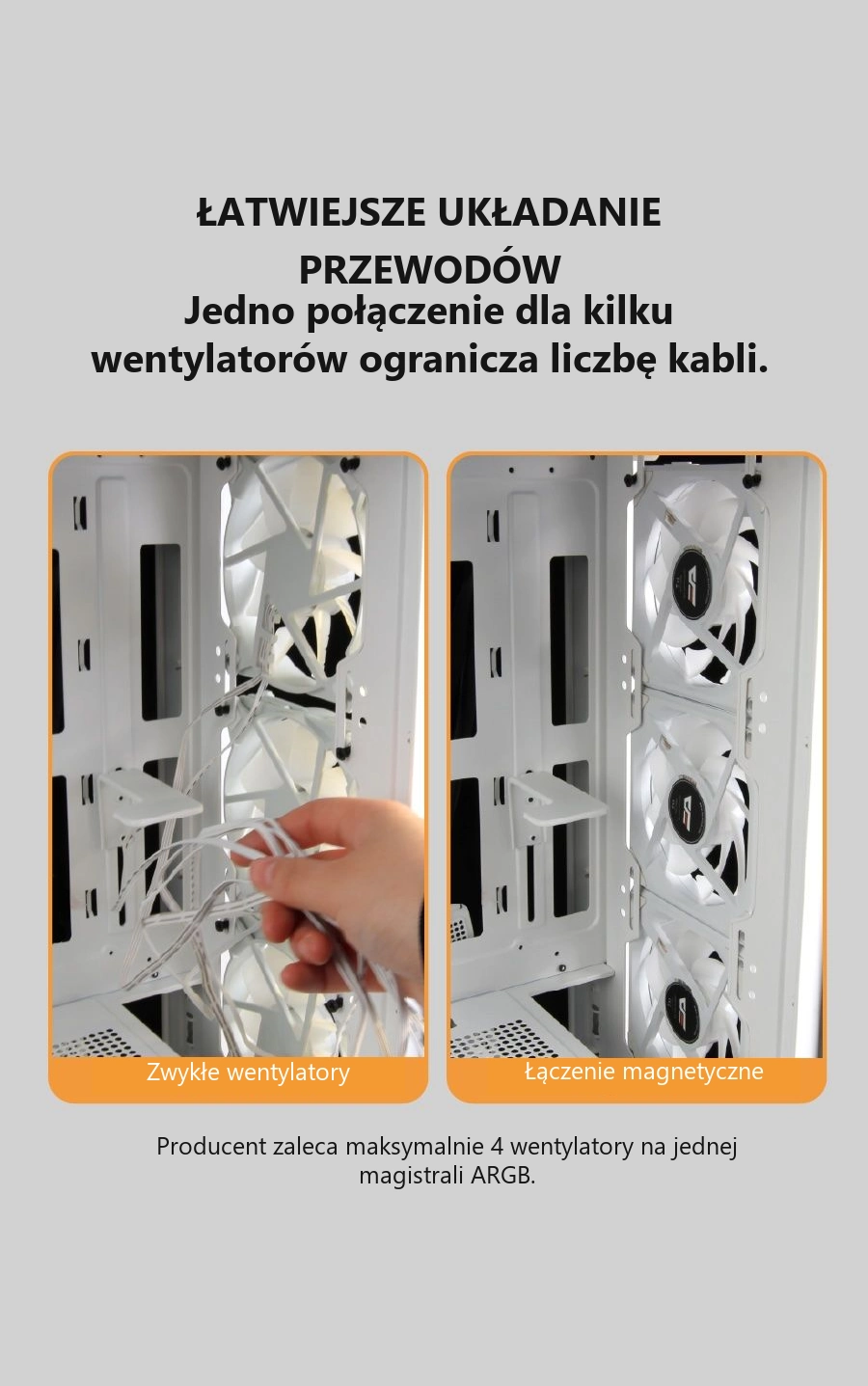 DarkFlash Gauss G24 3-in-1 Czarny – prowadzenie przewodów