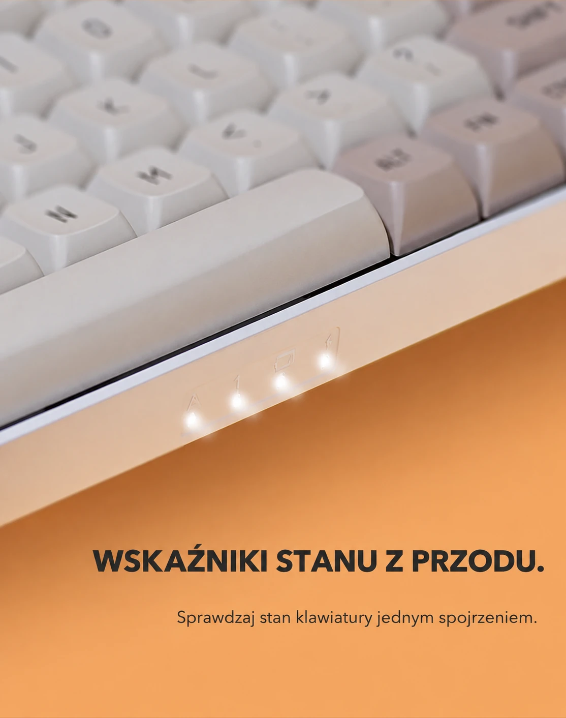 DarkFlash GD100 Czarno-szary (Brown Sugar) – wskaźniki stanu
