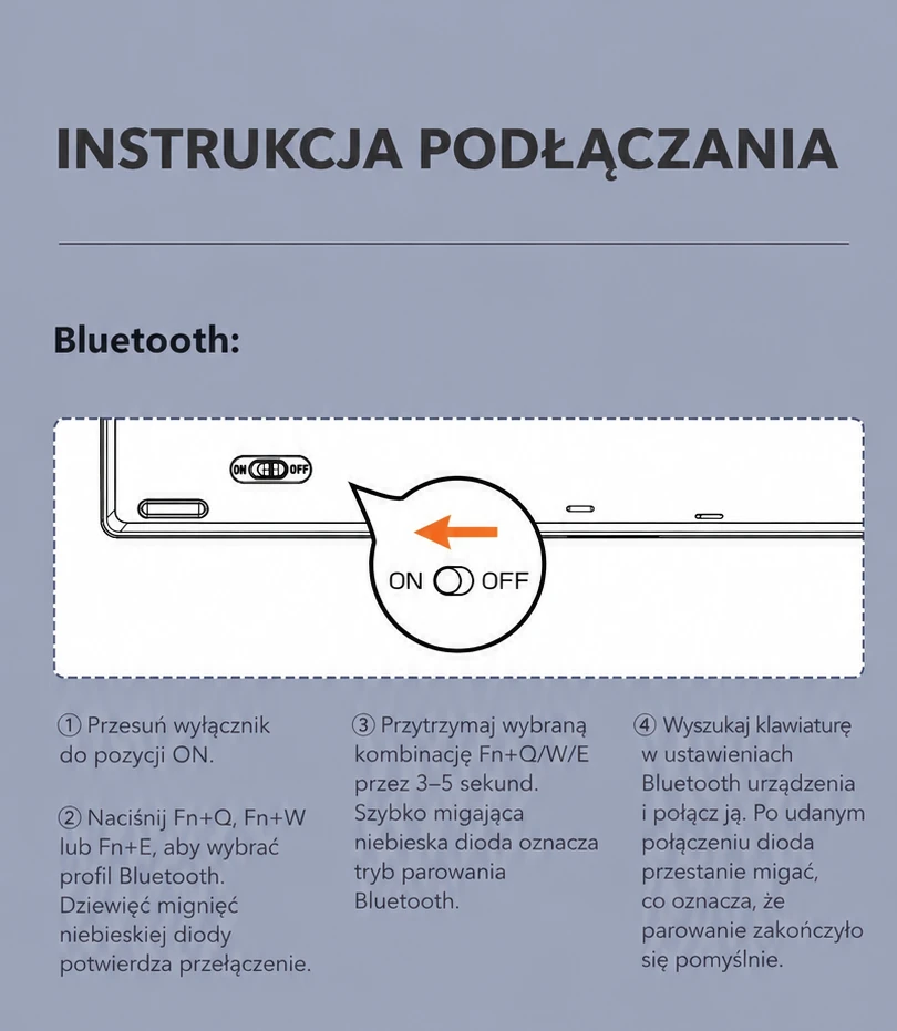 DarkFlash GD68 Niebiesko-biały (Starry Blue) – instrukcja bluetooth