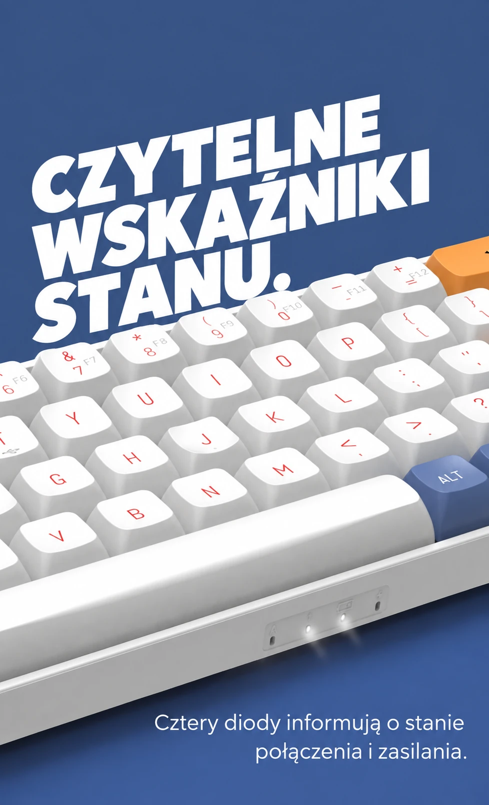 DarkFlash GD68 Niebiesko-biały (Starry Blue) – wskaźniki stanu
