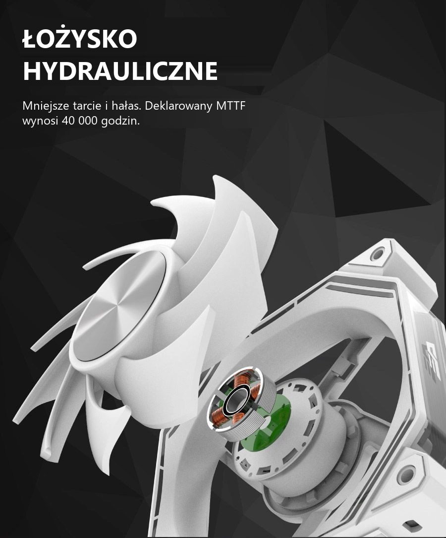 DarkFlash INF34 Biały – łożysko hydrauliczne
