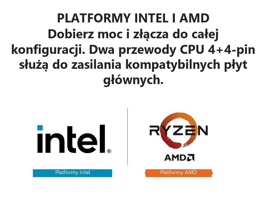 DarkFlash PMT850A3 Czarny – zasilanie płyt głównych
