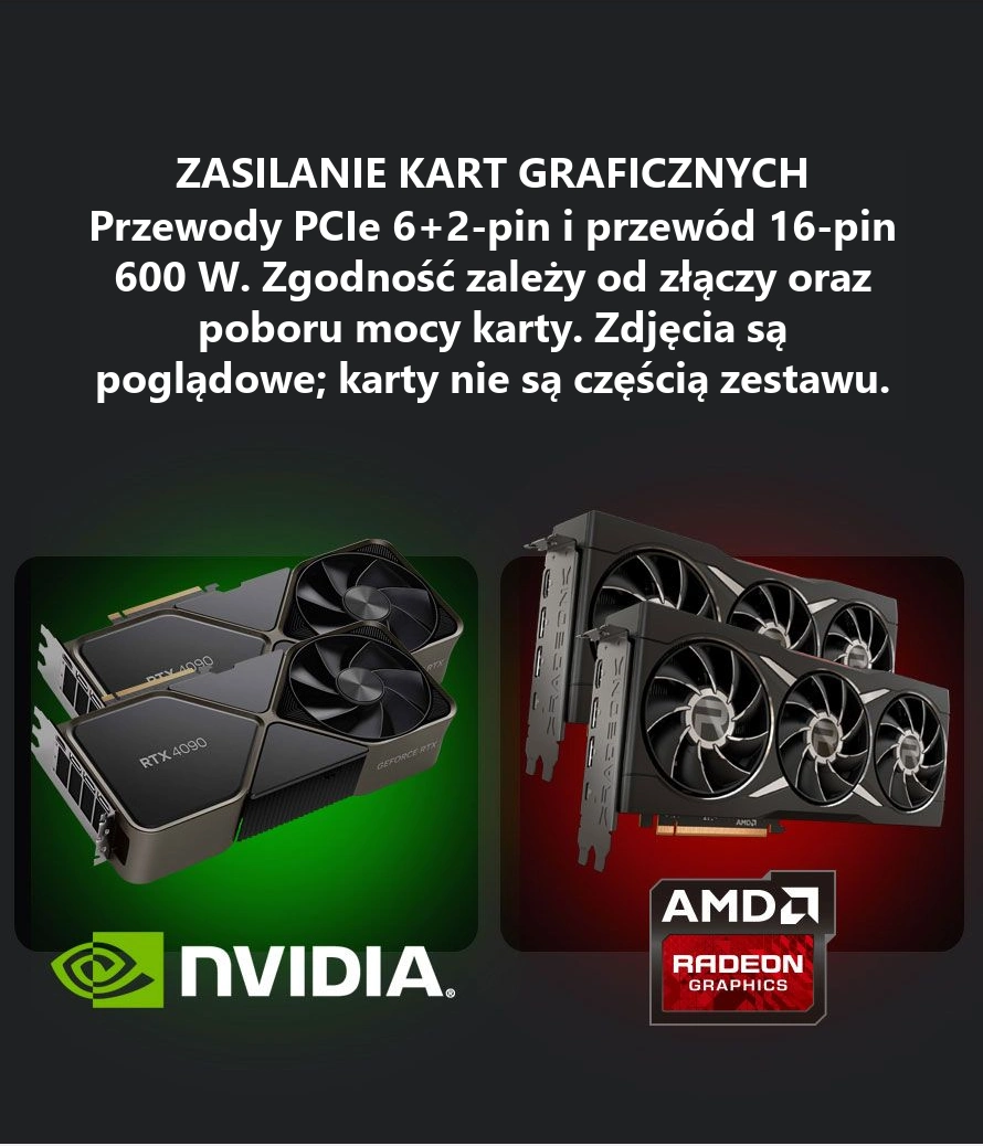 DarkFlash PMT850A3 Czarny – dobór zasilania karty graficznej