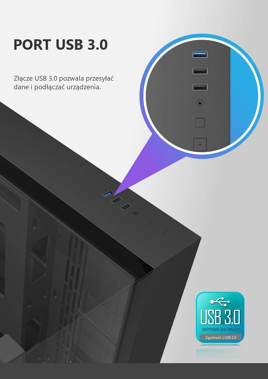 DarkFlash TH285 - Panel USB