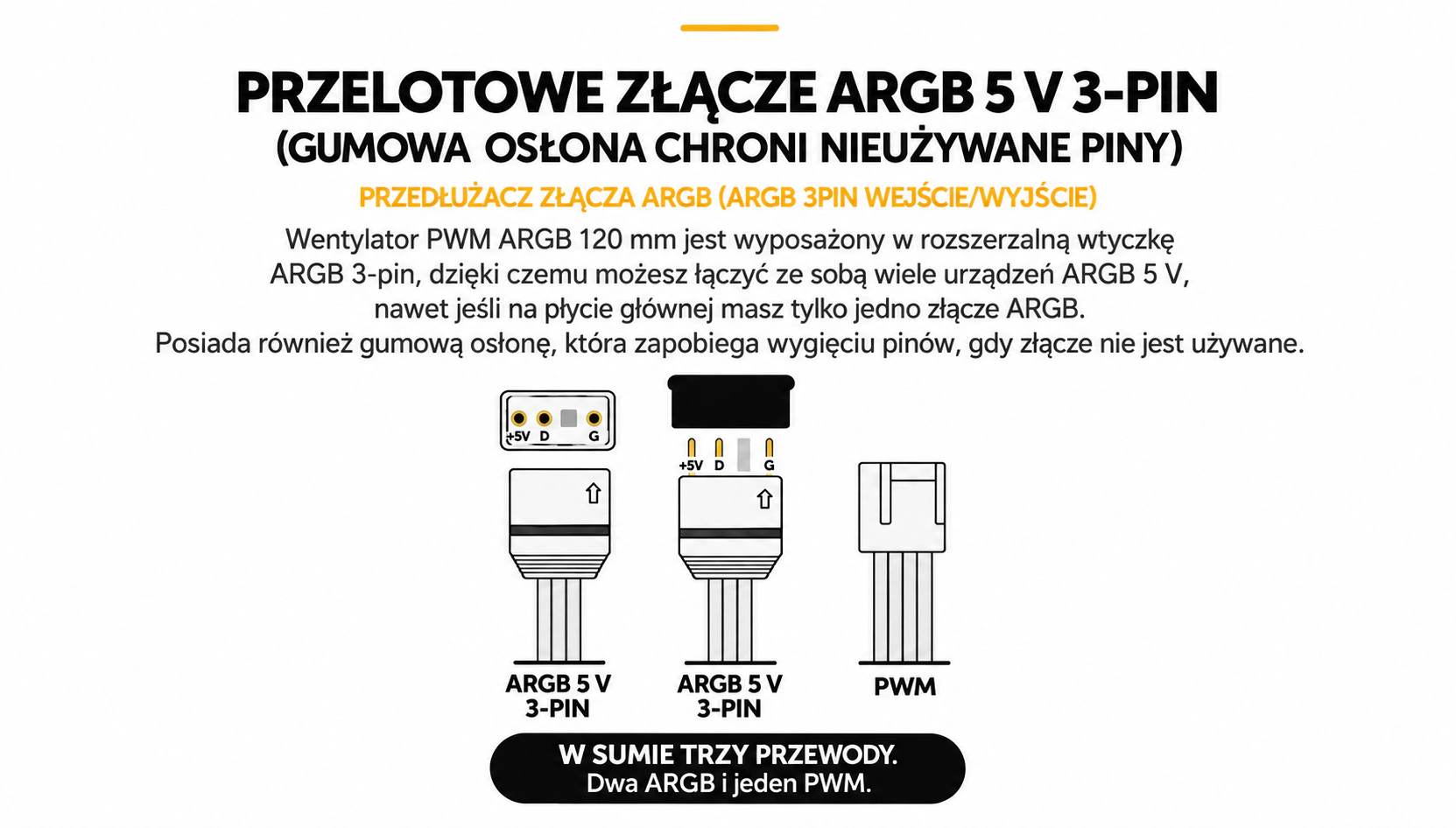 DarkFlash WAVE DV360S Czarny – osobne przewody pwm i argb