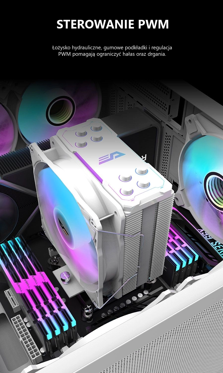 DarkFlash STORM Z4 PRO MIST Biały – ustaw własną krzywą wentylatora