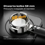 HiBREW H4C Max: Otwarta kolba 58 mm i stalowy koszyczek