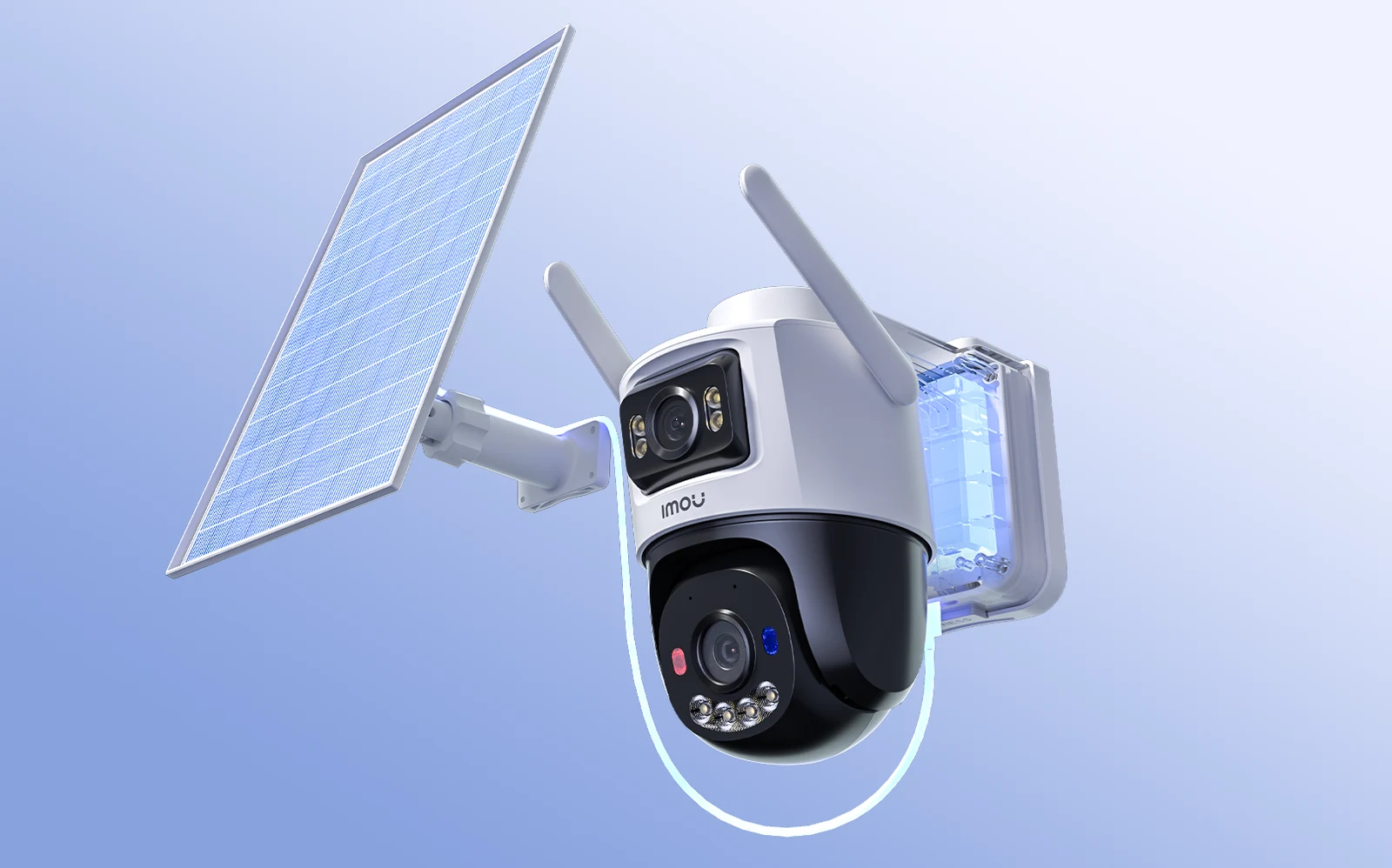 Imou AOV Dual 10 MP 4G + Wi-Fi z panelem solarnym — Zasilanie dopasowane do miejsca.