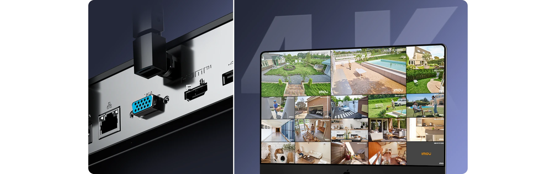Imou N118W — rejestrator 18-kanałowy Wi-Fi — Monitor
