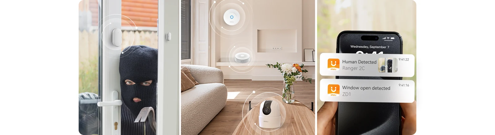 Imou Home Alarm Kit 11 — zestaw alarmowy — Ochrona domu