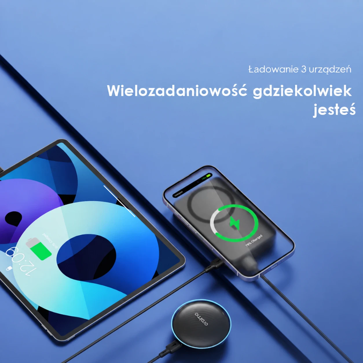Oraimo MagPower 15 - ładowanie trzech urządzeń
