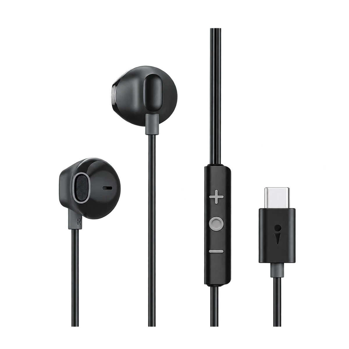Oraimo słuchawki douszne przewodowe Halo Airy czarne USB-C