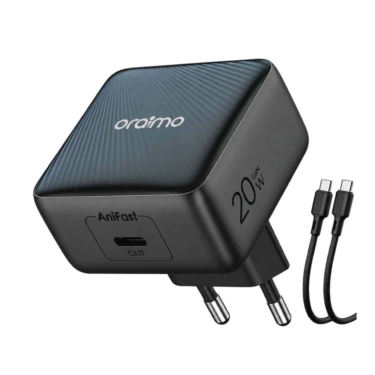 Oraimo ładowarka sieciowa 20 Chic Czarna GaN 20W kabel USB-C
