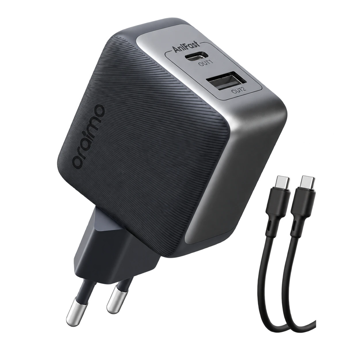 Oraimo PowerCube GaN 36 Pro Ładowarka sieciowa USB-C + USB-C podwójna Szybkie ładowanie