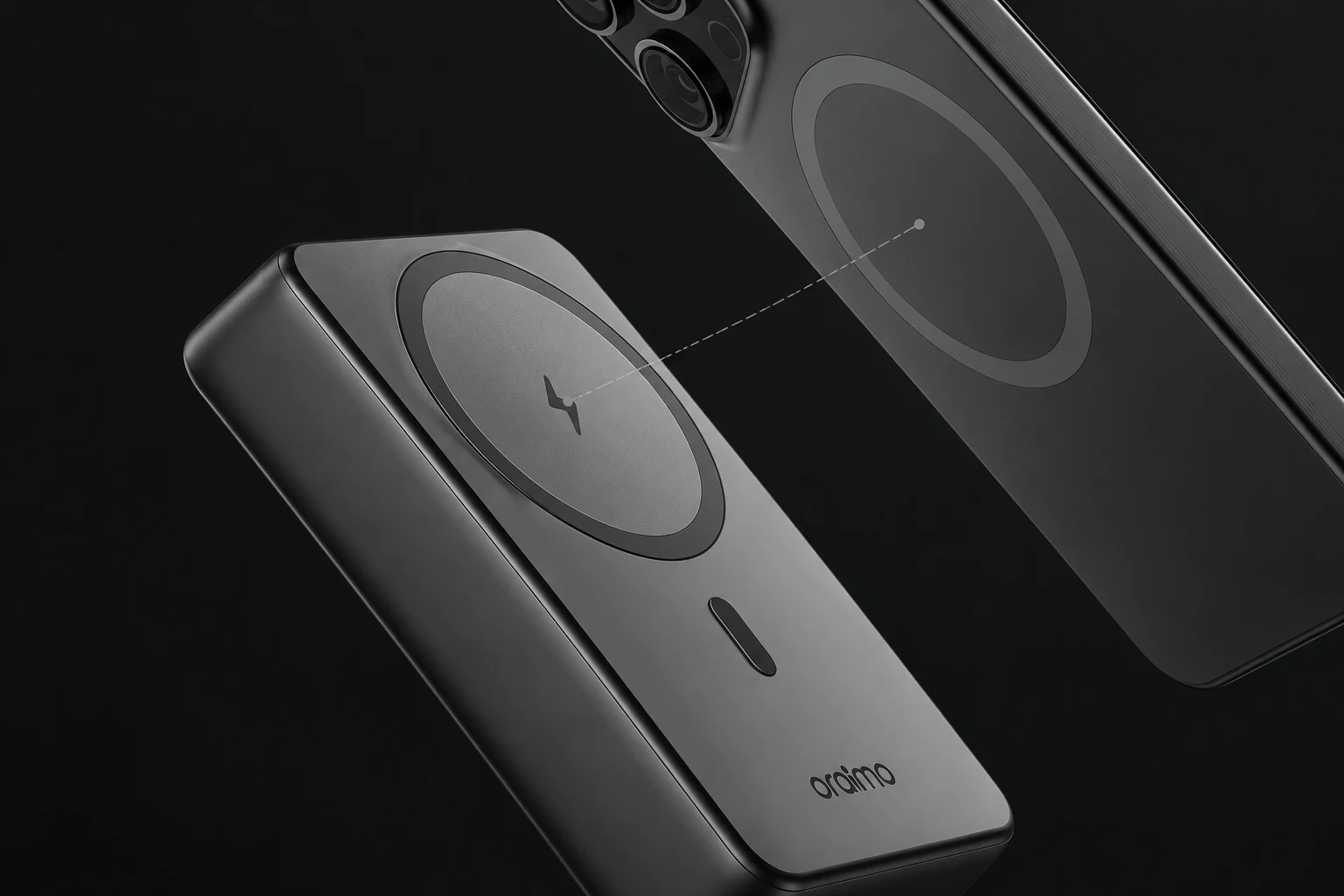 MagPower 15 - ustawienie zgodnego telefonu względem powerbanku